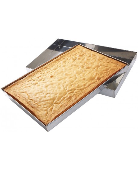 caisse à génoise inox droite 59x39x6 cm