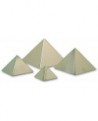 pyramide inox base carrée 12x12x8 cm
