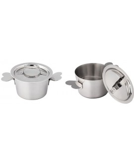 charlotte inox avec oreilles avec couvercle 7 cm