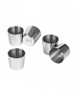 lot de 6 darioles rondes inox 5 cm