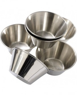 lot de 6 moules lampion inox bordés 7 cm hauteur 3.8 cm
