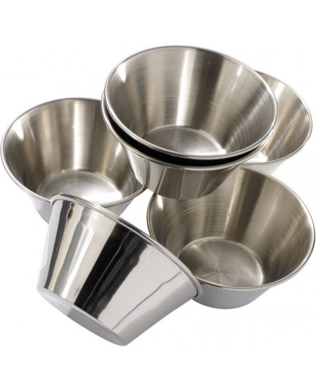 lot de 6 moules lampion inox bordés 7 cm hauteur 3.8 cm