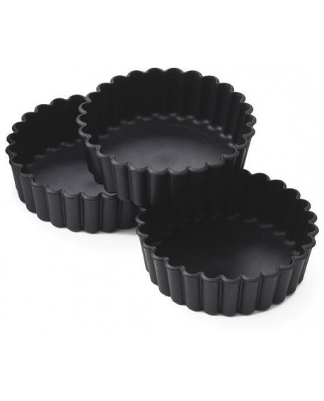 Exoglass 12 tourtières cannelées 10 cm