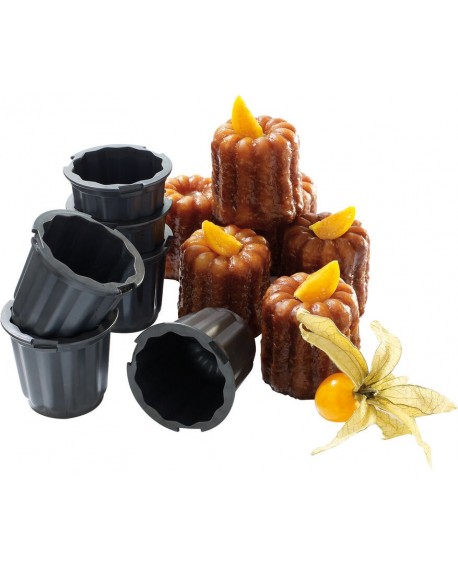 Exoglass 6 moules à cannelé 4.5 cm