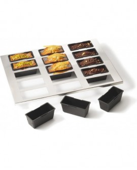 Exoglass plaque inox 400x300 de 15 cakes 9x4x4 cm