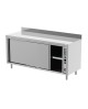 Meuble bas chauffant ventilé adossé inox portes coulissantes 1200 mm PVLaboConcept