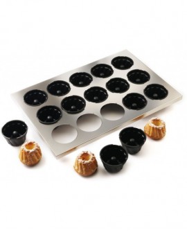 Exoglass plaque inox de 15 kouglofs 9 cm