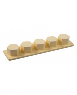 Multimoule démouleur polystyrène 5 gâteau hexagones 6.1 cm