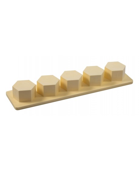 Multimoule démouleur polystyrène 5 gâteau hexagones 6.1 cm