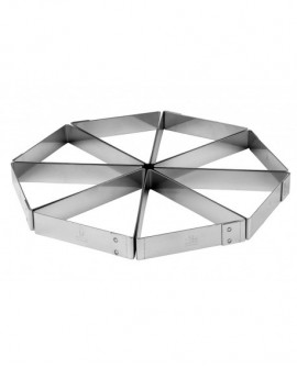 Mozaïk lot de 8 triangles inox 12x9.8x2 cm