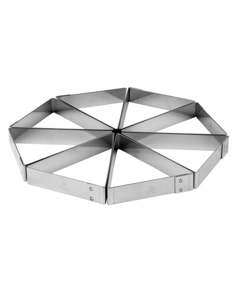 Mozaïk lot de 8 triangles inox 12x9.8x2 cm