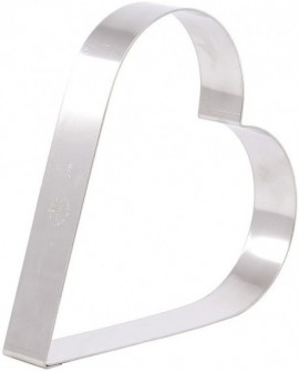 cercle à entremets coeur pour deux inox hauteur 3.5 cm 12 cm