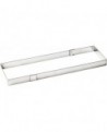 cadre rectangulaire à flans extra-fort inox 57x11x2.5 cm