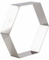 cercle à entremets hexagone inox hauteur 4.5 cm 18 cm