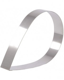 cercle à entremets larme inox hauteur 4 cm 20 cm
