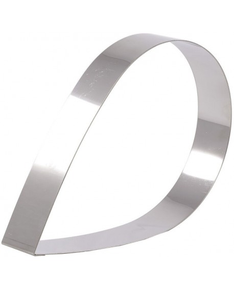 cercle à entremets larme inox hauteur 4 cm 20 cm
