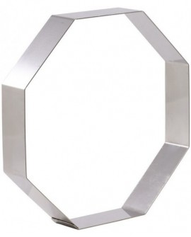 cercle à entremets octogone inox hauteur 4 cm 18 cm