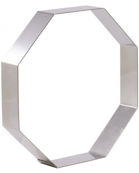 cercle à entremets octogone inox hauteur 4 cm 18 cm