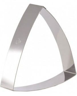 cercle à entremets triangle bombé inox hauteur 4 cm 19 cm