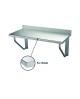 Table suspendue inox adossée 1000 mm PVLaboConcept