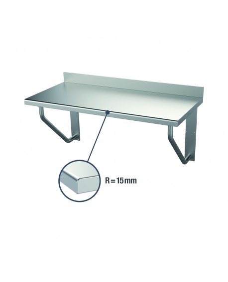 Table suspendue inox adossée 1200 mm PVLaboConcept