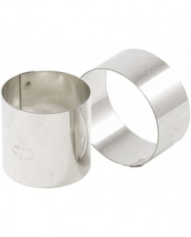 lot de 4 nonnettes inox rondes diamètre 5 cm hauteur 6 cm