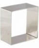 lot de 4 nonnettes inox carrées 5.6x5.6x3 cm