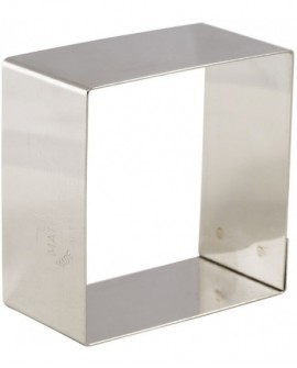 lot de 4 nonnettes inox carrées 5.6x5.6x3 cm