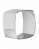 lot de 4 nonnettes inox carrées bombées 6x6x4.5 cm