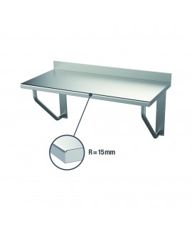 Table suspendue adossée inox 1400 mm PVLaboConcept