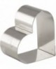 lot de 4 nonnettes inox coeur 8x7x4.5 cm