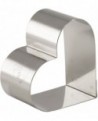 lot de 4 nonnettes inox coeur 8x7x4.5 cm