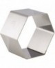 lot de 4 nonnettes inox hexagone 7x7x4 cm