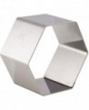 lot de 4 nonnettes inox hexagone 6,7x6,7x3 cm