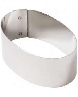 lot de 4 nonnettes inox ovales arrondies 7.5x4.5x3 cm