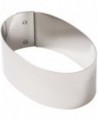 lot de 4 nonnettes inox ovales arrondies 7.5x4.5x3 cm