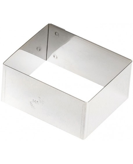 lot de 4 nonnettes inox rectangulaires 6.1x5.1x3 cm