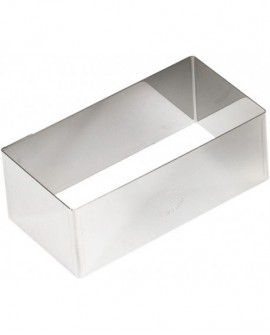 lot de 4 nonnettes inox rectangulaires 8.1x4.1x3 cm