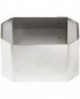 lot de 4 nonnettes inox rectangulaires vichy 7.5x4.5x4.5 cm