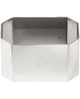 lot de 4 nonnettes inox rectangulaires vichy 7.5x4.5x4.5 cm