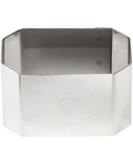 lot de 4 nonnettes inox rectangulaires vichy 7.5x4.5x4.5 cm