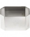 lot de 4 nonnettes inox rectangulaires vichy 7.5x4.5x4.5 cm