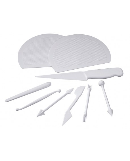 set de 9 outils spécial écoles pour la pâte d'amande