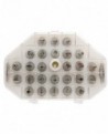 boîte de 26 douilles inox décors fins assortis