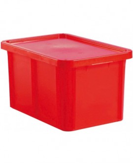 bacs de couleur pour HACCP avec couvercle 600x400 hauteur 23 cm 35 rouge