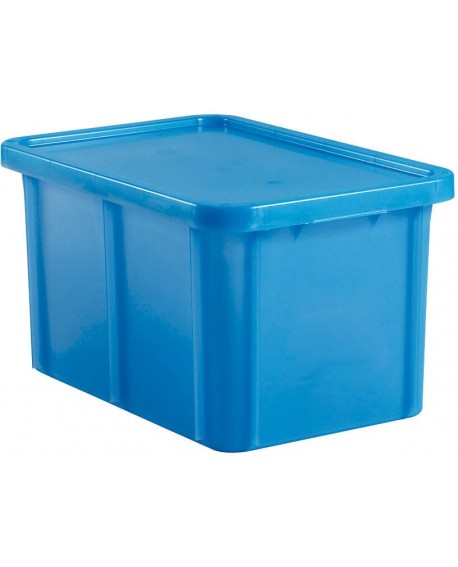 bacs de couleur pour HACCP avec couvercle 600x400 hauteur 23 cm 35 bleu