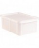 bacs de couleur pour HACCP avec couvercle 600x400 hauteur 23 cm 35 blanc