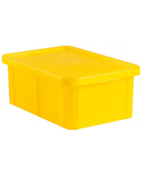 bacs de couleur pour HACCP avec couvercle 600x400 hauteur 33 cm 55 jaune