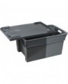 couvercle pour bacs aller-retour gerbables emboîtables pleins bicolores 600x400