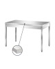 Table inox centrale 1100mm PVLaboConcept